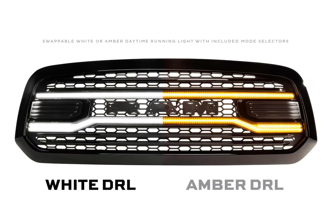 Dodge Ram 1500 Classic (19-24) XBG LED DRL Grille (Black)