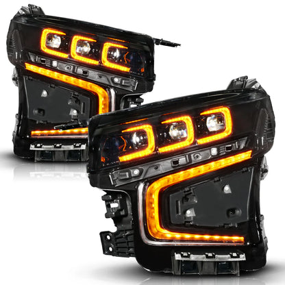 ANZO 21-24 Chevy Suburban/Tahoe Z-Series Full LED Proj Headlights Black (DRV Side)