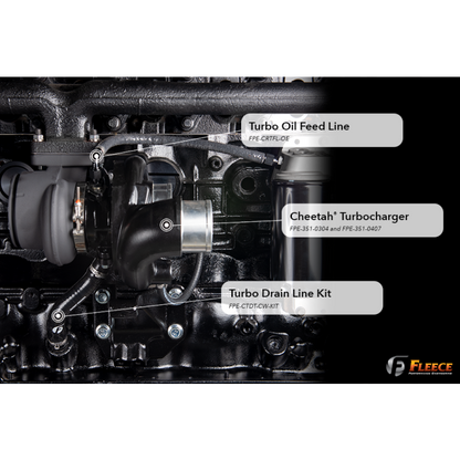 Fleece Performance 03-04 Dodge 5.9L Cummins 63mm Billet Holset Cheetah Turbocharger