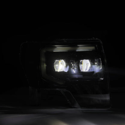 AlphaRex 09-14 Ford F150 MKII LUXX-Series LED Projector Headlights - Black