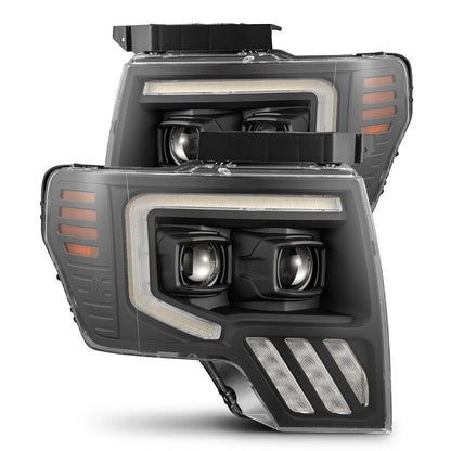 AlphaRex 09-14 Ford F150 MKII LUXX-Series LED Projector Headlights - Black