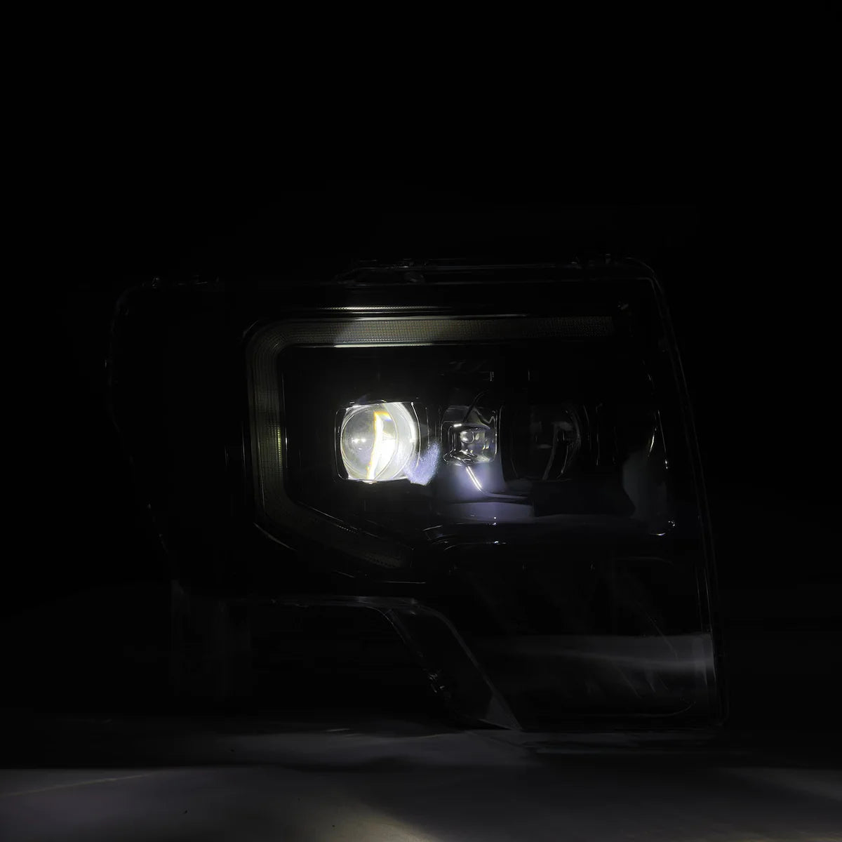 AlphaRex 09-14 Ford F150 MKII LUXX-Series LED Projector Headlights - Black