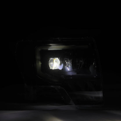 AlphaRex 09-14 Ford F150 MKII LUXX-Series LED Projector Headlights - Black