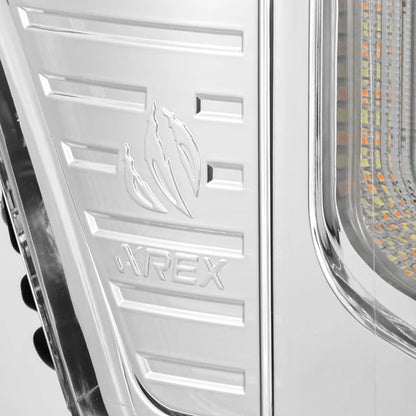 AlphaRex 09-14 Ford F-150 LUXX LED Proj Headlights Plank Style Chrome w/Activ Light/Seq Signal/DRL