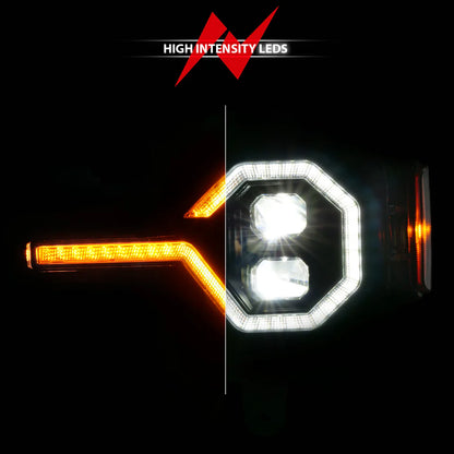 ANZO 21-25 Ford Bronco Z-Series Full LED Proj Headlights Black (Pass. Side)