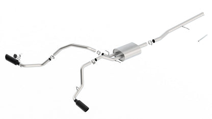 Borla 14-16 Chevrolet Silverado 1500 5.3L ATAK Catback Exhaust w/ Black Chrome Tips