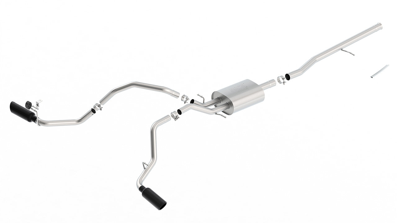 Borla 14-16 Chevrolet Silverado 1500 5.3L ATAK Catback Exhaust w/ Black Chrome Tips