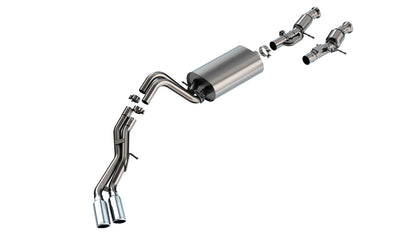 Borla Touring Cat Back 15-16 GMC Denali 6.2L V8 2.75in, 2.25in Dual Same Side Exit 4in Tips Exhaust