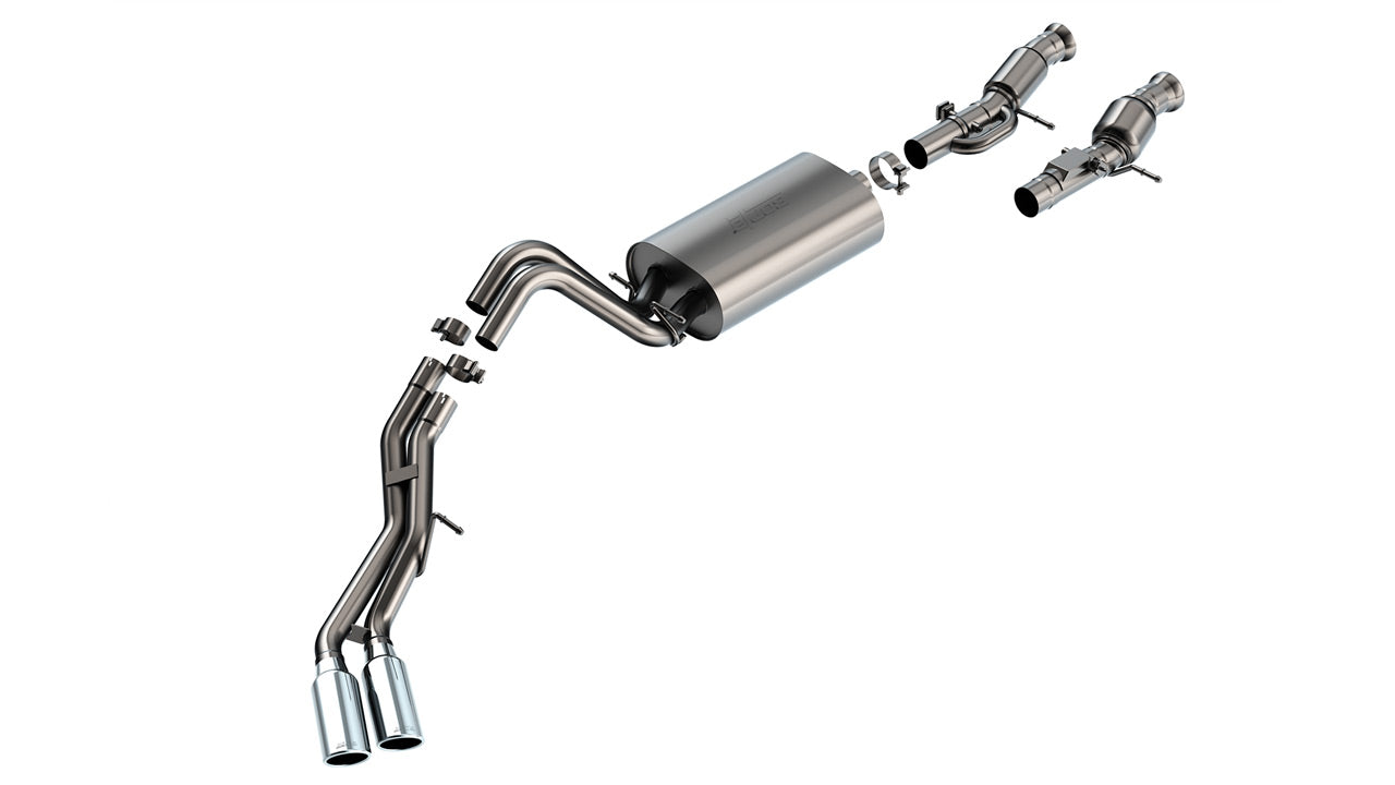 Borla Touring Cat Back 15-16 GMC Denali 6.2L V8 2.75in, 2.25in Dual Same Side Exit 4in Tips Exhaust