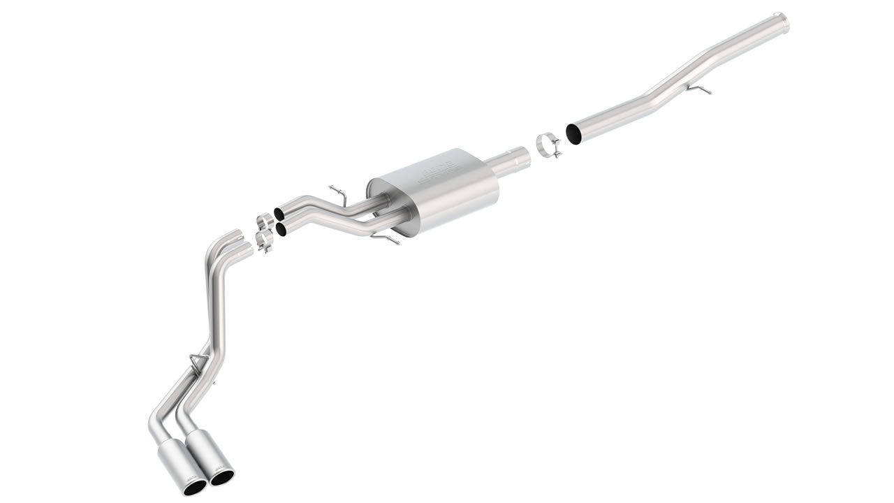 Borla 14 Silv/Sierra 1500 EC Std/CC Short 143.5in WB S-Type Dual Rolled Side Exit Cat-Back Exhaust