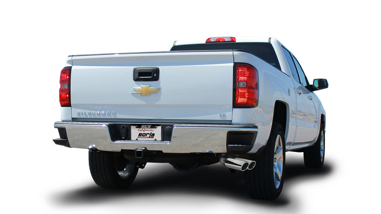 Borla 14 Silv/Sierra 1500 EC Std/CC Short 143.5in WB S-Type Dual Rolled Side Exit Cat-Back Exhaust
