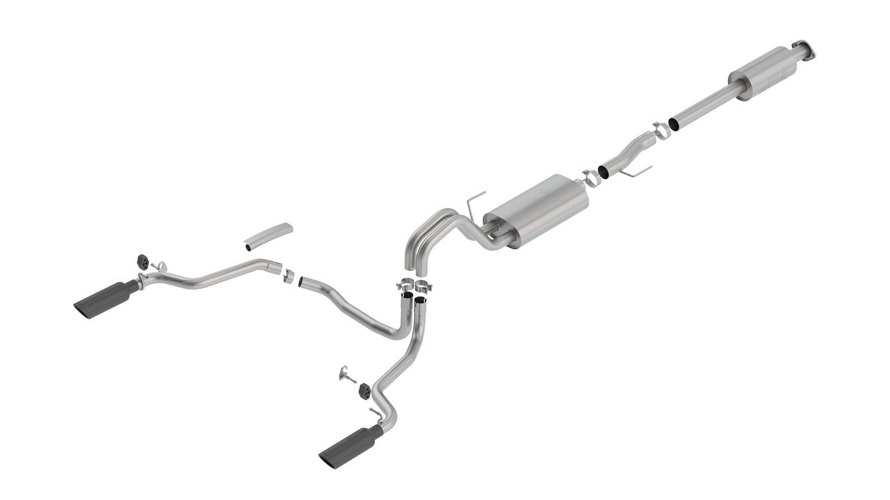 Borla 15-17 Ford F-150 2.7L/ 3.5L EcoBoost/ 5.0L V8 Rear Exit S-Type Catback Exhaust Black Chrome