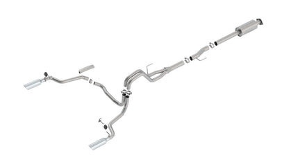Borla 15-16 Ford F-150 3.5L EcoBoost Ext. Cab Std. Bed Catback Exhaust ATAK Single Split Rear Exit