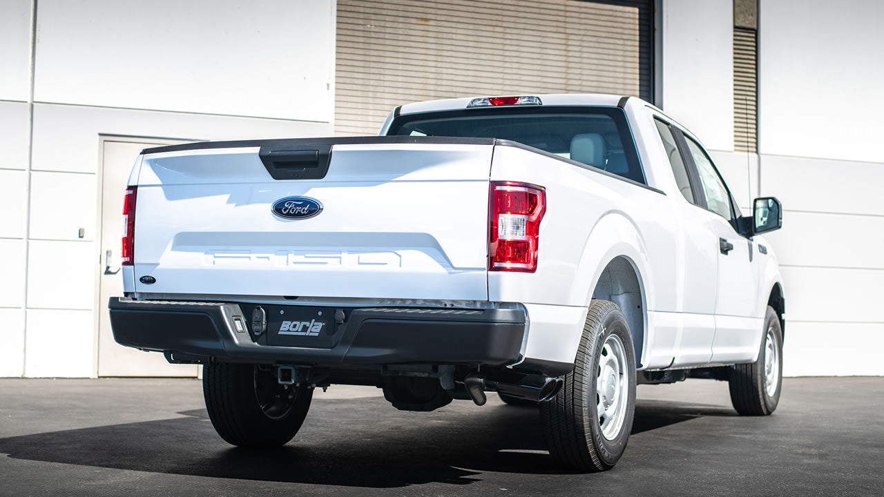 Borla 15-16 Ford F-150 3.5L EcoBoost Ext. Cab Std. Bed Black Chrome CB Exhaust ATAK Truck Side Exit