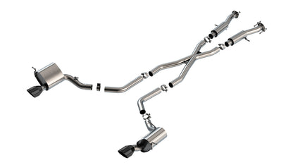Borla 15-16 Ford F150 3.5L EcoBoost Ext. Cab Black Chrome CB Exhaust ATAK Single Split Rear Exit