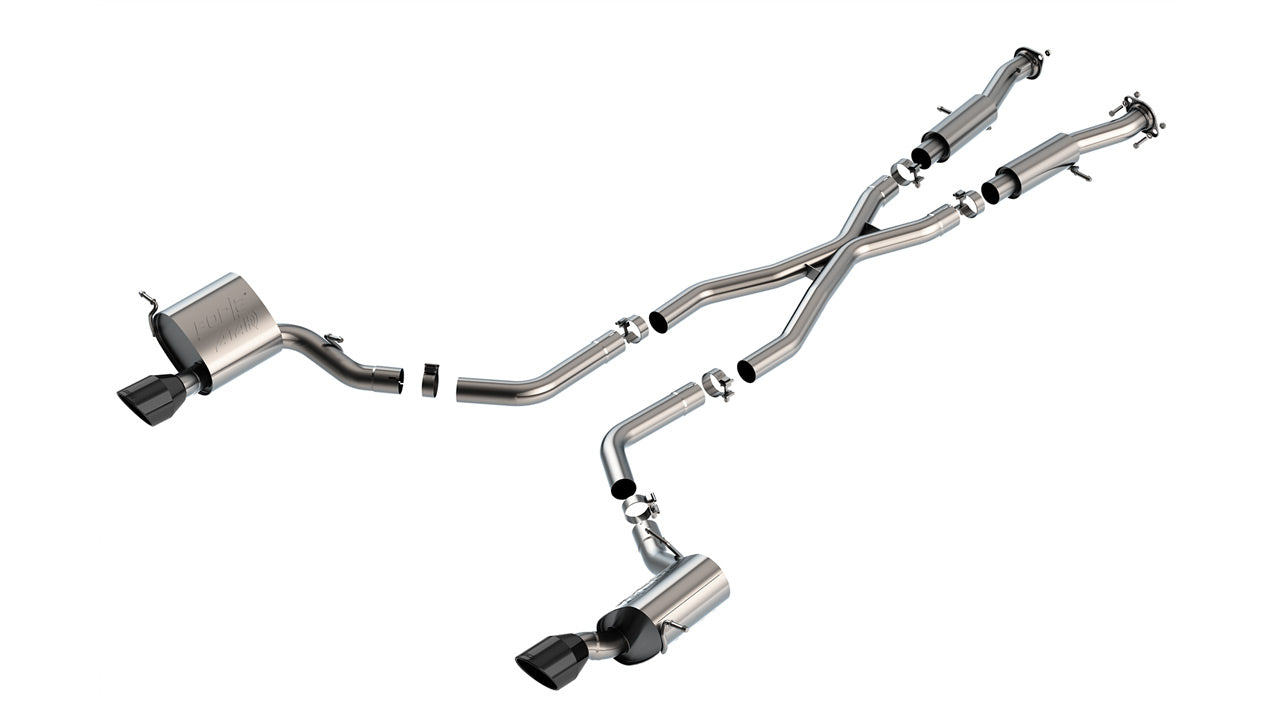 Borla 15-16 Ford F150 3.5L EcoBoost Ext. Cab Black Chrome CB Exhaust ATAK Single Split Rear Exit