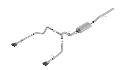 Borla 19 Chevrolet Silverado/GMC Sierra 1500 6.2L SS Touring Catback Exhaust - Black Chrome Tips
