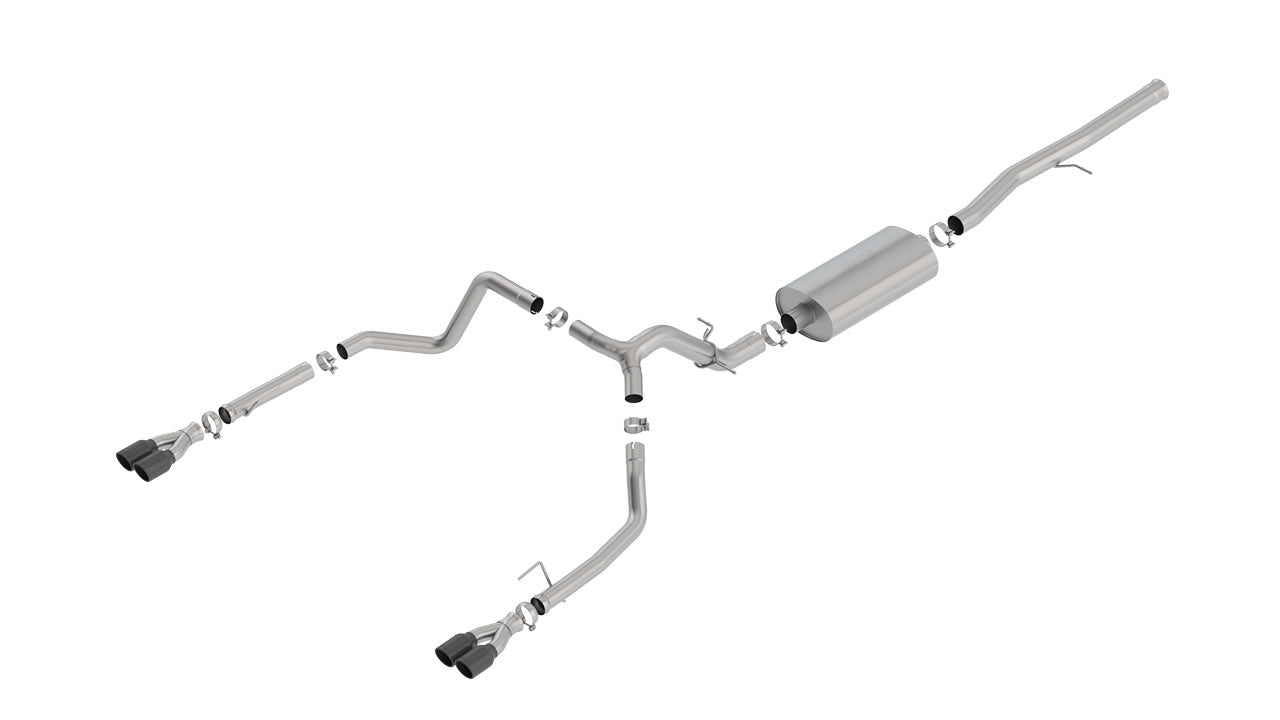 Borla 19 Chevrolet Silverado/GMC Sierra 1500 6.2L SS Touring Catback Exhaust - Black Chrome Tips