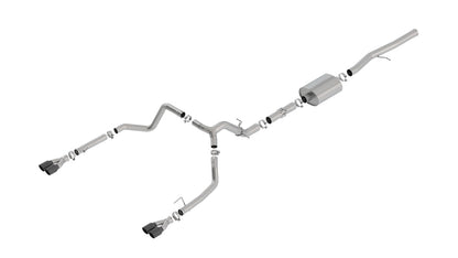 Borla 19 Chevrolet Silverado/GMC Sierra 1500 6.2L SS ATAK Catback Exhaust - Black Chrome Tips