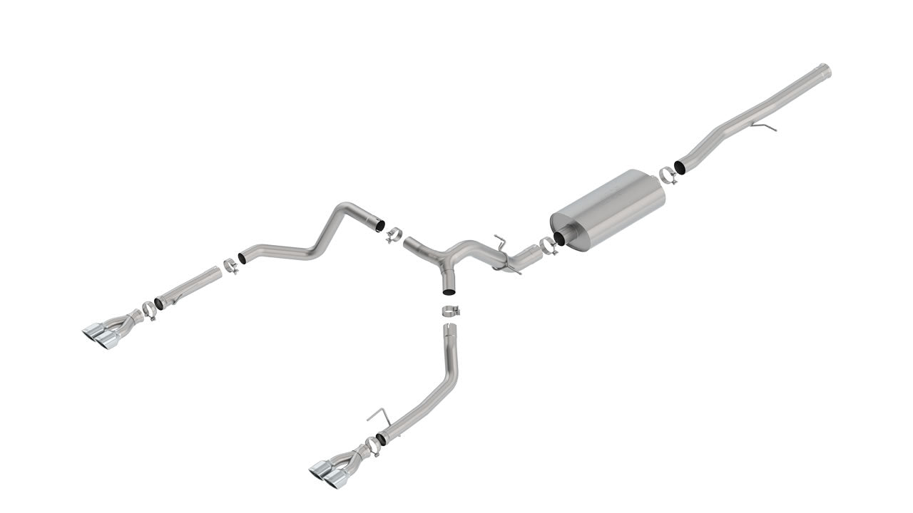 Borla 19 Chevrolet Silverado/GMC Sierra 1500 6.2L SS Touring Catback Exhaust - Square Chrome Tips