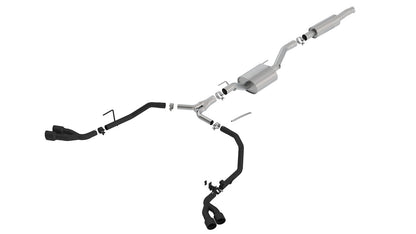 Borla 2020 Jeep Gladiator JT 3.6L V6 AT/MT AWD 2.75-2in ATAK Catback Ceramic Blk Tailpipe & Tips