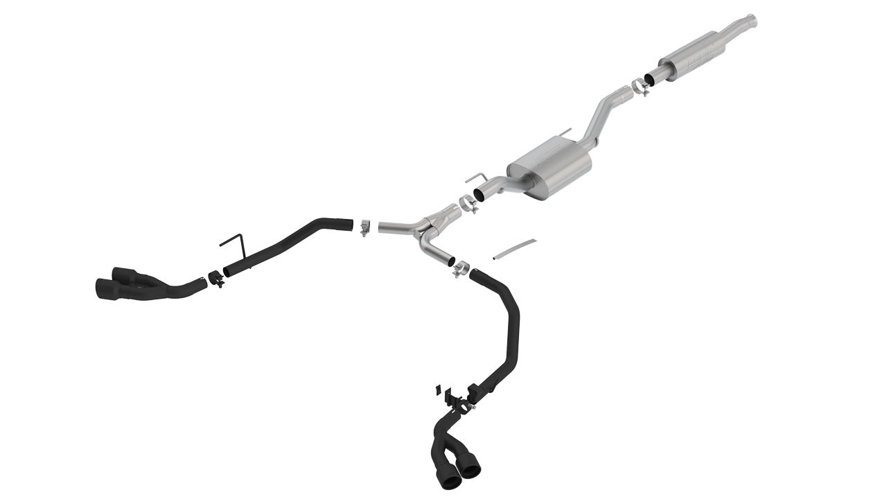 Borla 2020 Jeep Gladiator JT 3.6L V6 AT/MT AWD 2.75-2in ATAK Catback Ceramic Blk Tailpipe & Tips