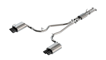 Borla 2020 Ford Explorer ST 3.0L V6 2.25in ATAK Exhaust - Black Chrome Tips