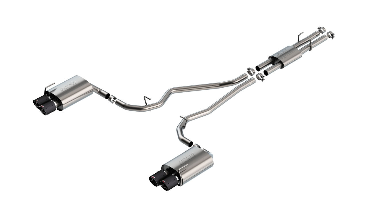 Borla 2020 Ford Explorer ST 3.0L V6 2.25in ATAK Exhaust - Carbon Fiber Tips