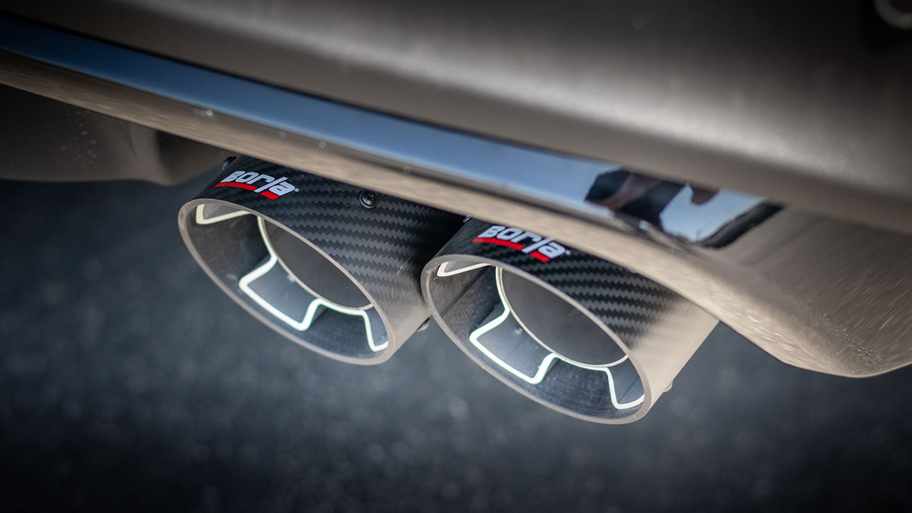 Borla 2020 Ford Explorer ST 3.0L V6 2.25in ATAK Exhaust - Carbon Fiber Tips