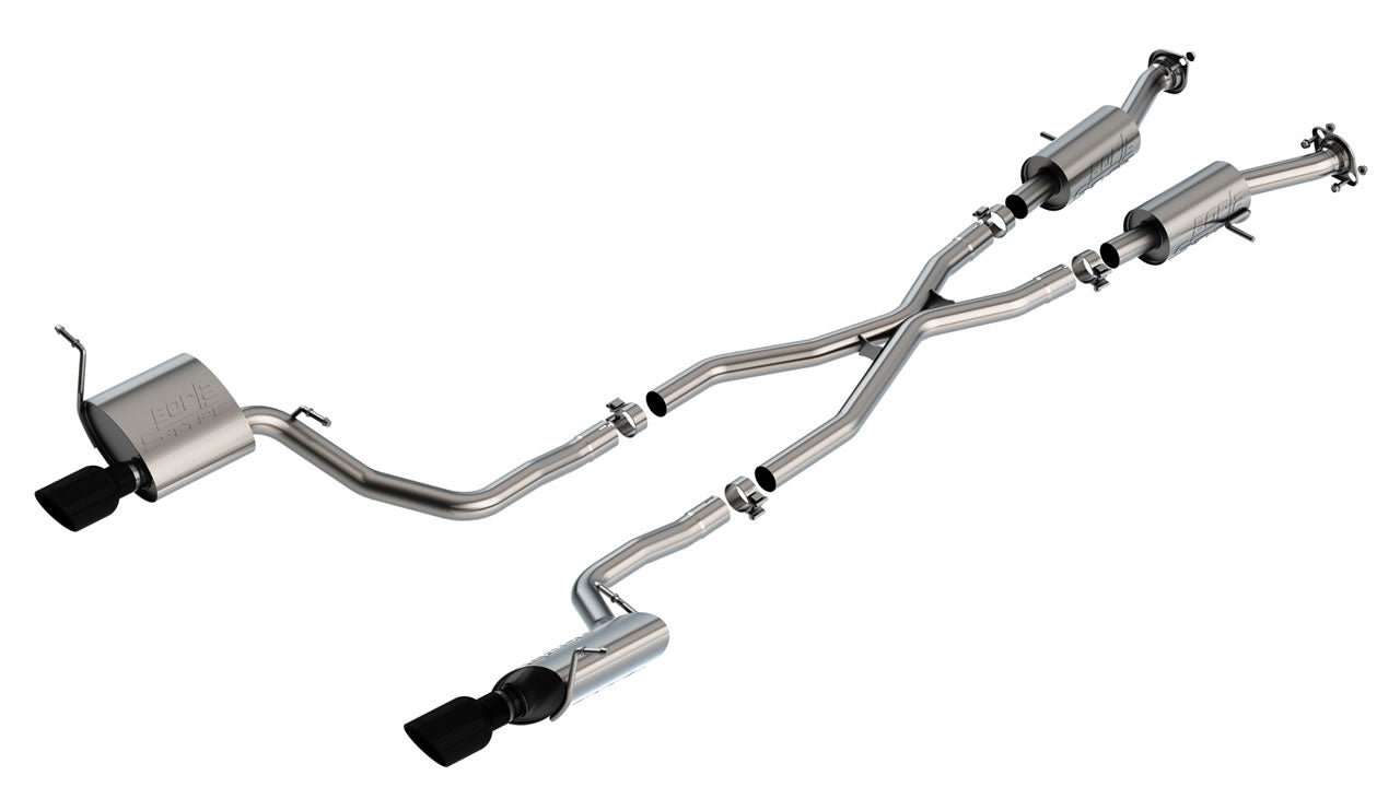 Borla 14-20 Jeep Grand Cherokee 3.6L V6 2/4WD 2.25in S-Type Cat-back - Black Chrome