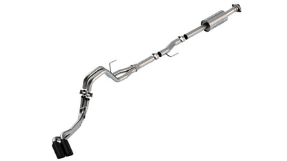 Borla F-150 2021 2.7L/3.5L 4dr CC SB EC STB Lar/KingR/Plnm/LTD 3/2.25 DSE CB Touring BLK CHR Tips