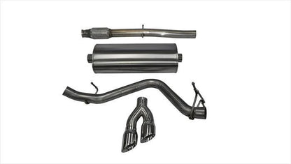 Corsa 14-19 GMC Sierra/Chevy Silv 1500 Crew Cab/Short Bed 5.3L V8 Black Sport Single Side CB Exhaust