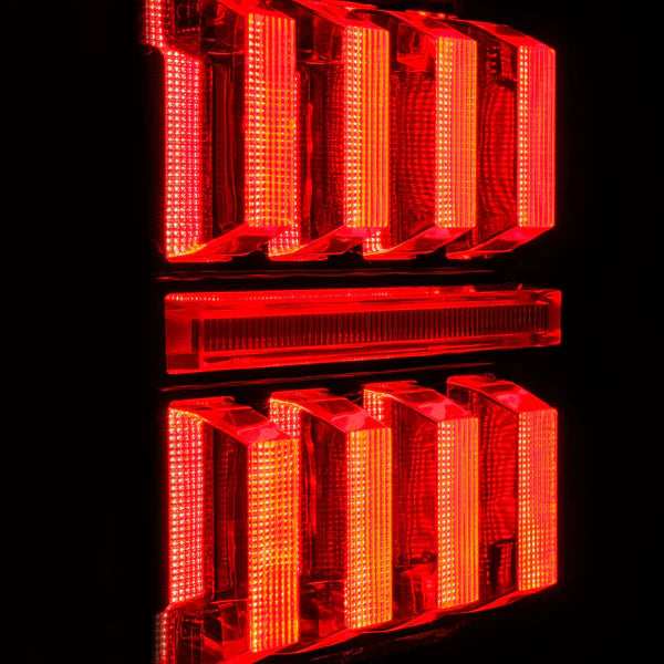 AlphaRex 2018+ Jeep Wrangler JL NOVA-Series Prismatic LED Tail Lights - Black/Red