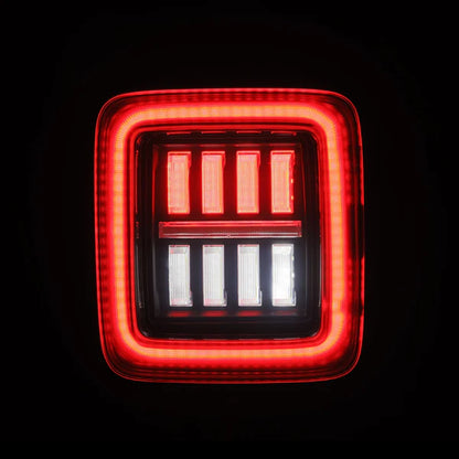 AlphaRex 2018+ Jeep Wrangler JL NOVA-Series Prismatic LED Tail Lights - Black/Red