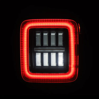 AlphaRex 2018+ Jeep Wrangler JL NOVA-Series Prismatic LED Tail Lights - Black/Red