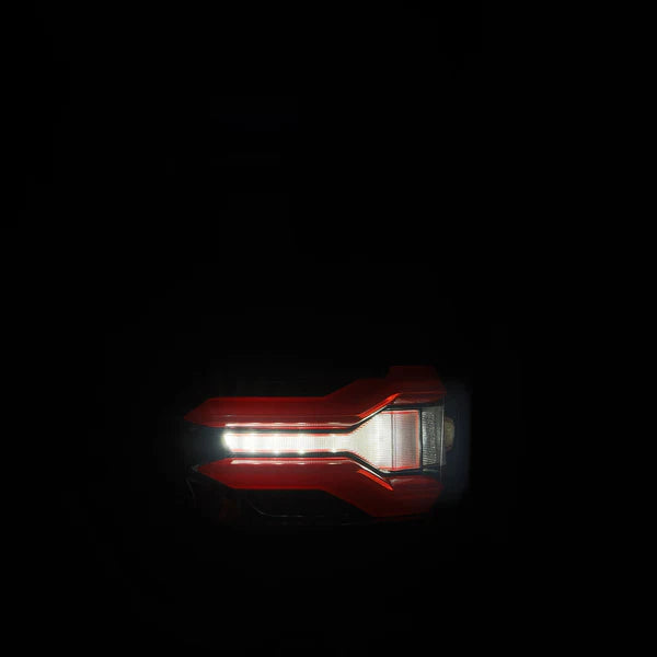 AlphaRex 24-25 Ford F-150 LUXX LED Taillights Blk-Red Activ Light/Seq Signal - Smoked Lens