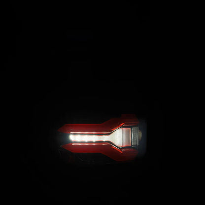 AlphaRex 24-25 Ford F-150 LUXX LED Taillights Blk-Red Activ Light/Seq Signal - Smoked Lens