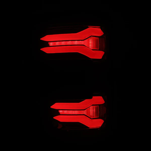 AlphaRex 24-25 Ford F-150 LUXX LED Taillights Blk-Red Activ Light/Seq Signal - Smoked Lens