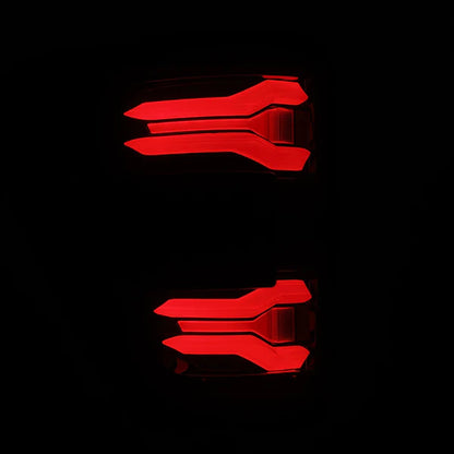 AlphaRex 24-25 Ford F-150 LUXX LED Taillights Blk-Red Activ Light/Seq Signal - Smoked Lens