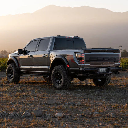 AlphaRex 24-25 Ford F-150 LUXX LED Taillights Blk-Red Activ Light/Seq Signal - Smoked Lens