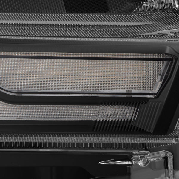 AlphaRex 24-26 Ford Ranger LUXX LED Proj Headlights Blk w/Activ Light/Seq Signal/Switchback