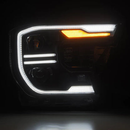 AlphaRex 24-26 Ford Ranger LUXX LED Proj Headlights Blk w/Activ Light/Seq Signal/Switchback