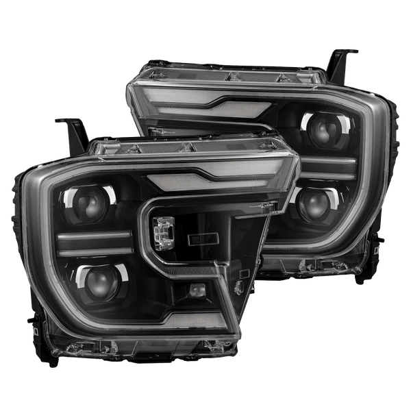 AlphaRex 24-26 Ford Ranger LUXX LED Proj Headlights Blk w/Activ Light/Seq Signal/Switchback