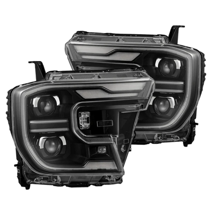 AlphaRex 24-26 Ford Ranger LUXX LED Proj Headlights Blk w/Activ Light/Seq Signal/Switchback