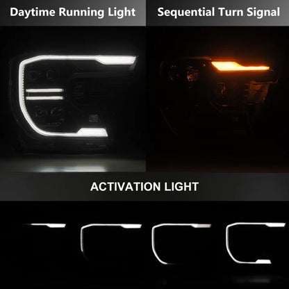 AlphaRex 24-26 Ford Ranger NOVA LED Proj Headlights Alpha Blk w/Activ Light/Seq Signal/Switchback
