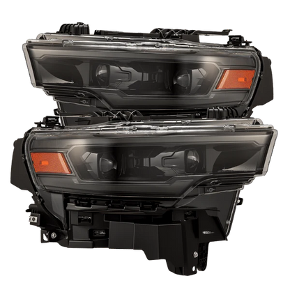 AlphaRex 25-26 Dodge Ram 1500 Luxx LED Proj Headlights -Alpha Black w/Activ Lit/Seq Signal/Switchbk