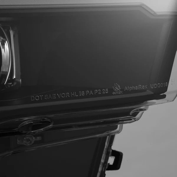 AlphaRex 25-26 Dodge Ram 1500 Luxx LED Proj Headlights -Black w/Activ Lit/ Seq Signal/Switchbk DRL