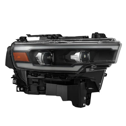 AlphaRex 25-26 Dodge Ram 1500 Luxx LED Proj Headlights -Black w/Activ Lit/ Seq Signal/Switchbk DRL