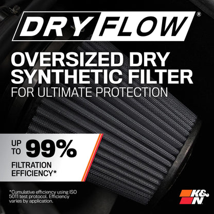 K&N Cold Air Intake - Dryflow, Roto-mold Tube - CHEV SILVERADO 1500 V8-5.3/6.2L