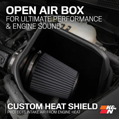 K&N Cold Air Intake - Dryflow, Roto-mold Tube - CHEV SILVERADO 1500 V8-5.3/6.2L